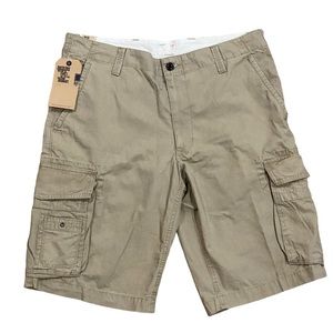 Dockers Shorts Mens 33 Cargo Beige Brown Relaxed Flat Front 33x9 Casual Men NEW